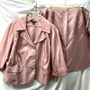 Dana Kay 2 Piece diamond studded buttons skirt suit ladies sz 20w